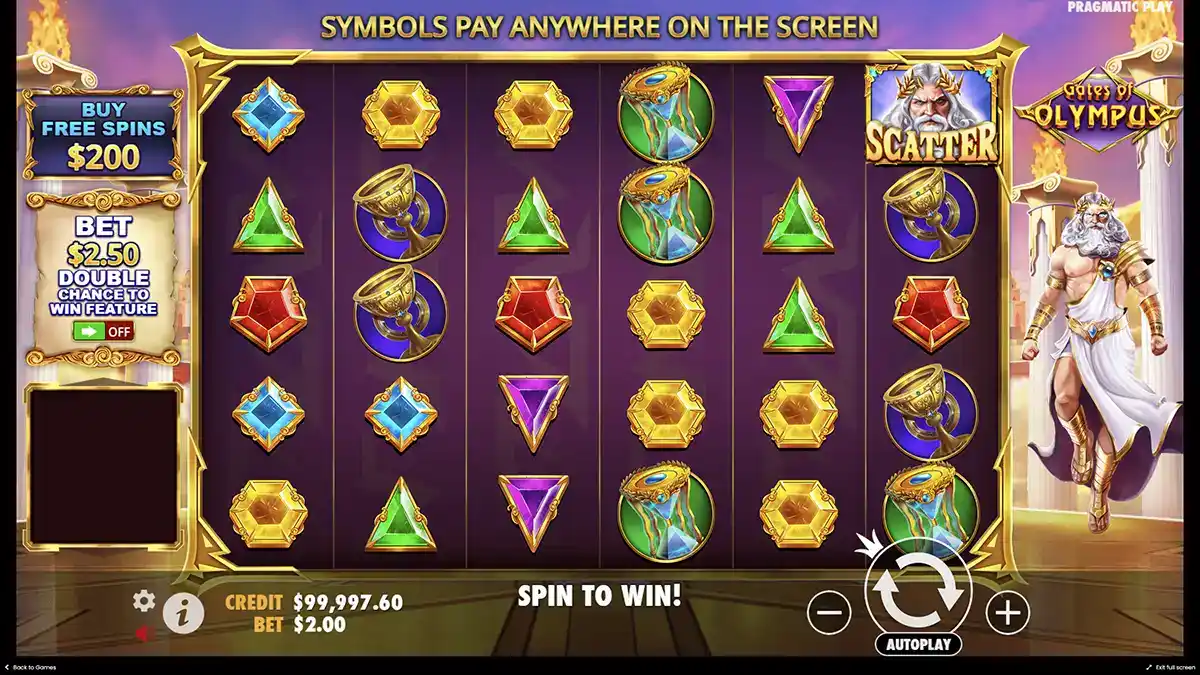 Demo oyunu Gates of Olympus