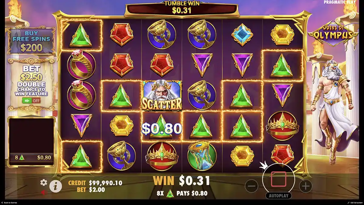 Demo oyunu Gates of Olympus